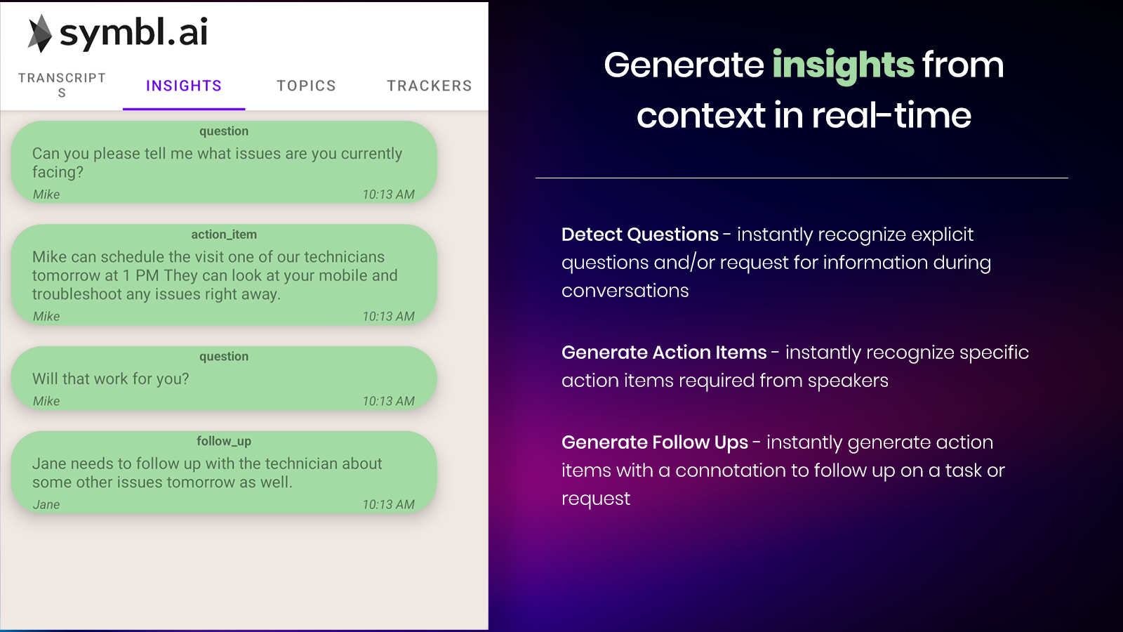 Real-time Conversation Intelligence 