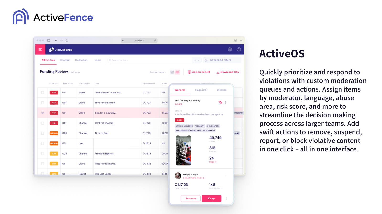 ActiveFence Video Content Moderation (Beta)